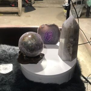 Purple and gray florite set